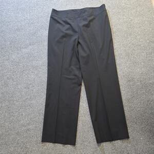 Lafayette 148 Pants Women Size 16 Black Wool Straight Leg Side Zip Career Office